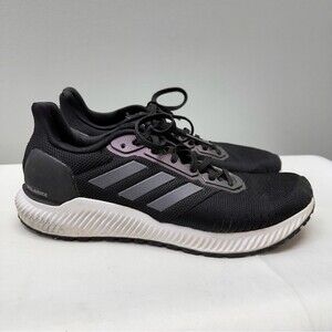 Adidas solarride black irridescent running walking athletic shoes women's 9